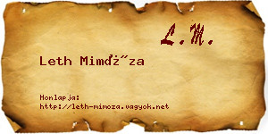Leth Mimóza névjegykártya